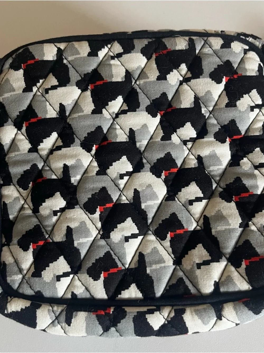 Vera Bradley black & white Scottie Dog makeup or jewelry bag, never used - Picture 8 of 8